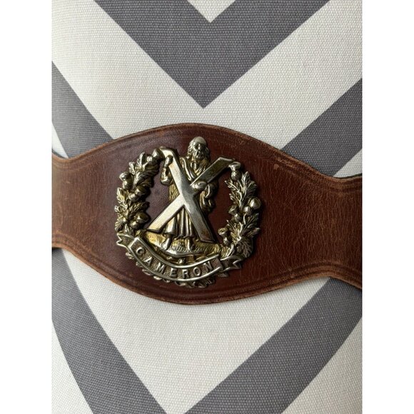 Roger Van S Leather Belt Vintage 1960s Custom Made Signed sz 24 Cuidich 'n Righ - Picture 5 of 14